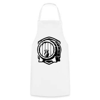 Bierfass Symbol Bier - Kochschürze - Weiß - Vorne - AI Model Male 185 dark (185cm)