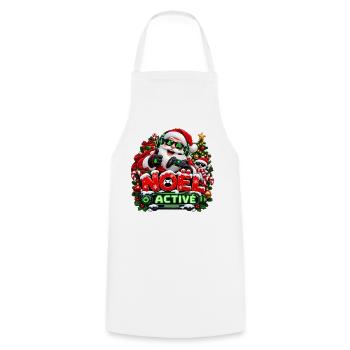 Gamer Weihnachtsmodus aktiviert – Santa Claus Player 3D - Kochschürze - Weiß - Vorne - AI Model Male 185 dark (185cm)