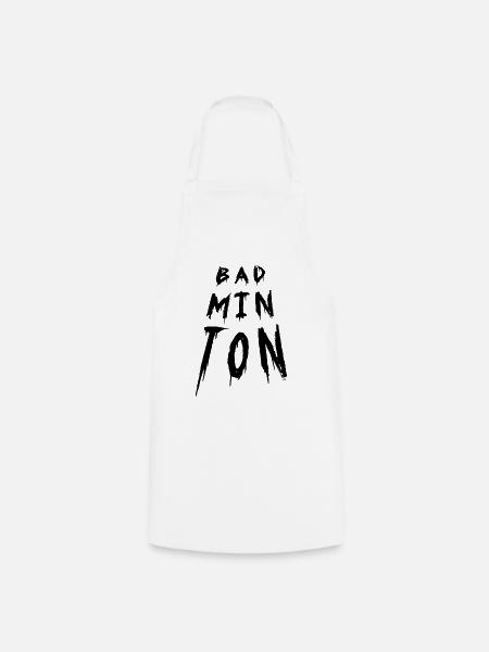 Badminton Typography - Kochschürze - Weiß