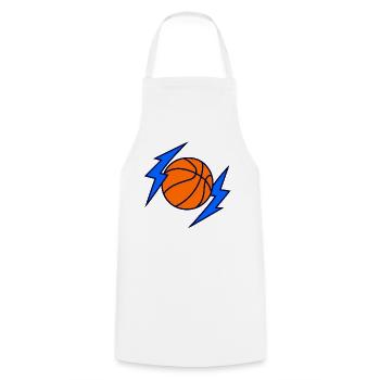 Basketball Lightning - Kochschürze - Weiß - Vorne - AI Model Male 185 dark (185cm)