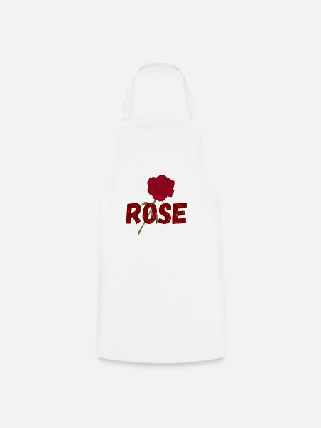 Crimson Rose Bold Schriftart - Kochschürze - Weiß