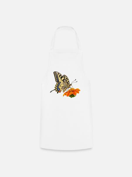 Schmetterling Schwalbenschwanz - Kochschürze - Weiß