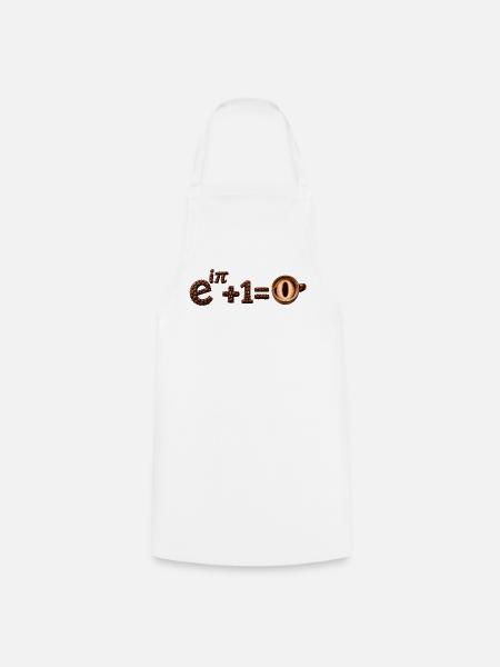 Die Identität des Euler Math Cafés - Kochschürze - Weiß