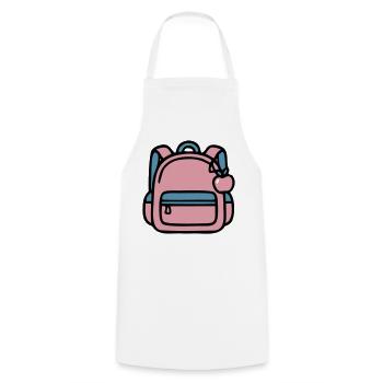 Schulranzen Rucksack Grafik - Kochschürze - Weiß - Vorne - AI Model Male 185 dark (185cm)