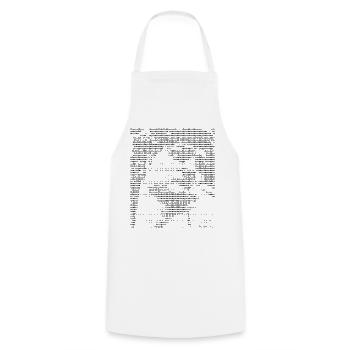 Michelangelo David ASCII-Kunst - Kochschürze - Weiß - Vorne - AI Model Male 185 dark (185cm)