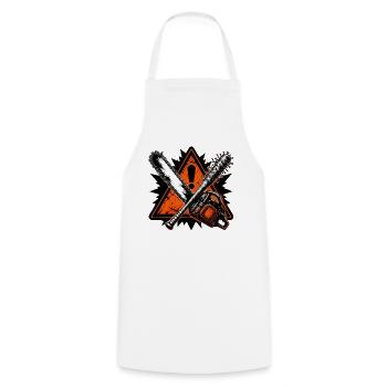 Kettensäge Baseballschläger Thrash Metal Shirt - Kochschürze - Weiß - Vorne - AI Model Male 185 dark (185cm)