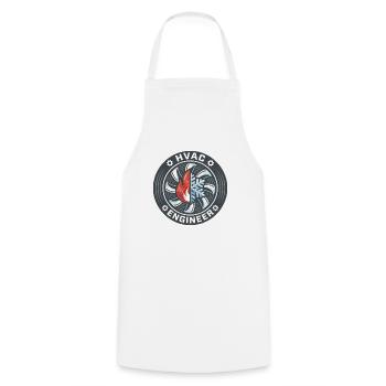 HVAC-Ingenieur Flame Snowflake Ventilator-Badge-Geschenk - Kochschürze - Weiß - Vorne - AI Model Male 185 dark (185cm)