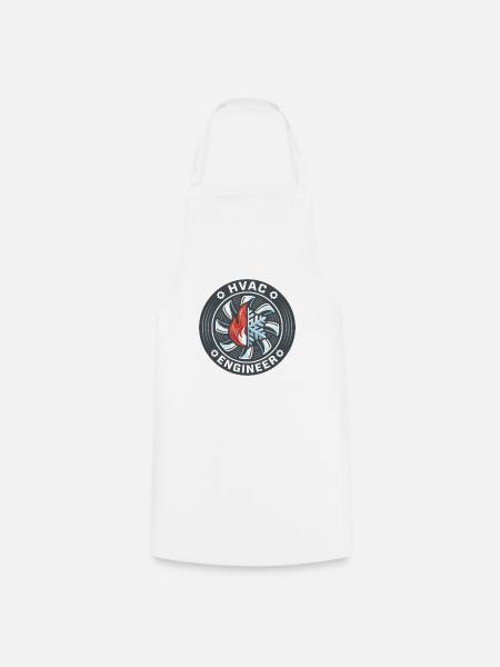 HVAC-Ingenieur Flame Snowflake Ventilator-Badge-Geschenk - Kochschürze - Weiß