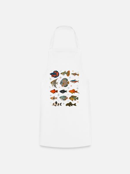 Tropische Fische | Aquarium & Zierfische - Kochschürze - Weiß