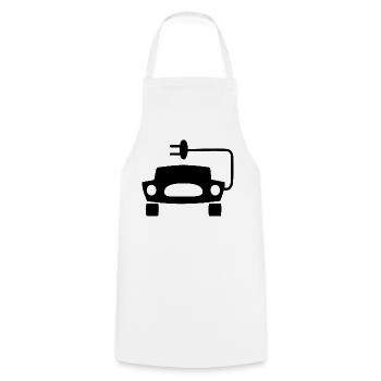 Elektrische Autos - Kochschürze - Weiß - Vorne - AI Model Male 185 dark (185cm)