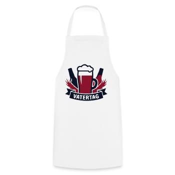 Vatertag Bier Banner Logo - Kochschürze - Weiß - Vorne - AI Model Male 185 dark (185cm)