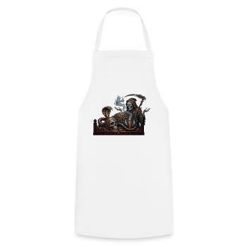 Kaffeepause des Todes - Kochschürze - Weiß - Vorne - AI Model Male 185 dark (185cm)