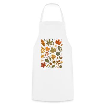 Herbstblätter | Natur & Wald - Kochschürze - Weiß - Vorne - AI Model Male 185 dark (185cm)