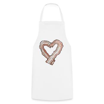 Aquarellband Herz - Kochschürze - Weiß - Vorne - AI Model Male 185 dark (185cm)