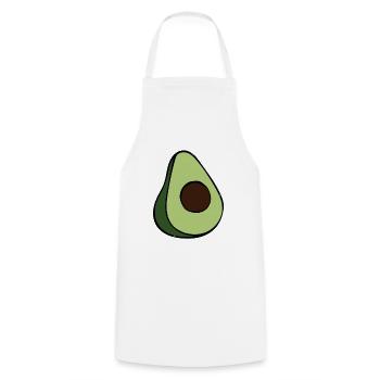 Avocado Half Minimalist Green Slice - Kochschürze - Weiß - Vorne - AI Model Male 185 dark (185cm)