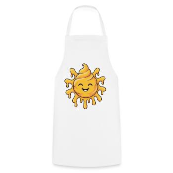 Soft-Serve Sun – Melting Sunshine - Kochschürze - Weiß - Vorne - AI Model Male 185 dark (185cm)