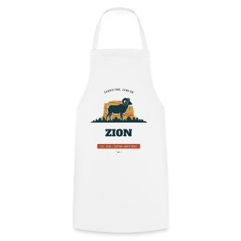 Zion Nationalpark Sandstone Canyon - Kochschürze - Weiß - Vorne - AI Model Male 185 dark (185cm)
