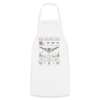 B2 Bomber Weihnachtspullover - Kochschürze - Weiß - Vorne - AI Model Male 185 dark (185cm)