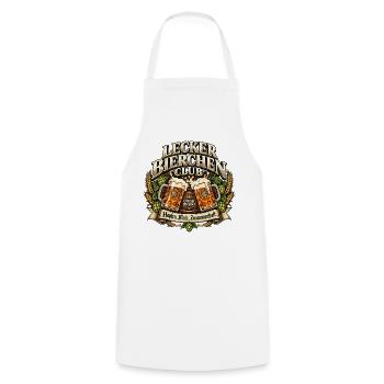 Lecker Bierchen Club Vintage - Kochschürze - Weiß - Vorne - AI Model Male 185 dark (185cm)