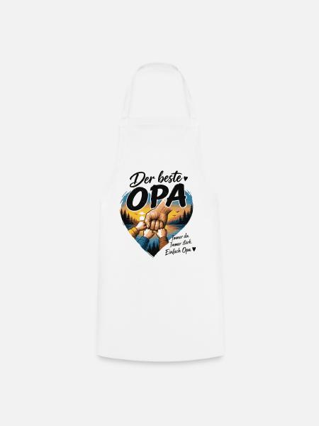 Der beste Opa Herzdesign - Kochschürze - Weiß