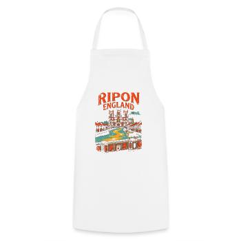 City Vintage Ripon England River Novelty For - Kochschürze - Weiß - Vorne - AI Model Male 185 dark (185cm)