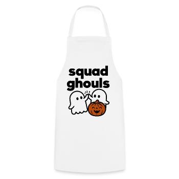 Squad Ghouls Halloween Pumpkin Crew - Kochschürze - Weiß - Vorne - AI Model Male 185 dark (185cm)