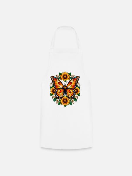 Schmetterlinge Schöner Schmetterling - Kochschürze - Weiß