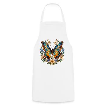 Schmetterlinge Schöner Schmetterling - Kochschürze - Weiß - Vorne - AI Model Male 185 dark (185cm)