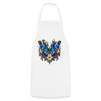 Schmetterlinge Schöner Schmetterling - Kochschürze - Weiß - Vorne - AI Model Male 185 dark (185cm)