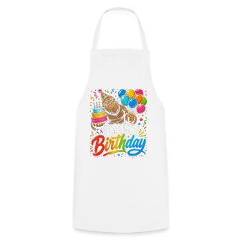 Bigfoot Geburtstag Fiesta - Kochschürze - Weiß - Vorne - AI Model Male 185 dark (185cm)