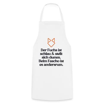 ZEICHEN SETZEN GEGEN RECHTS - Kochschürze - Weiß - Vorne - AI Model Male 185 dark (185cm)