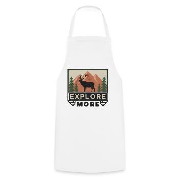 Entdecken Sie mehr Retro-Schilder für alpine Elche - Kochschürze - Weiß - Vorne - AI Model Male 185 dark (185cm)