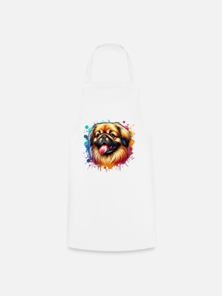 Pekinese Motiv - Kochschürze - Weiß