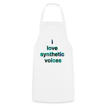 I Love Synthetic Voices Neon - Kochschürze - Weiß - Vorne - AI Model Male 185 dark (185cm)