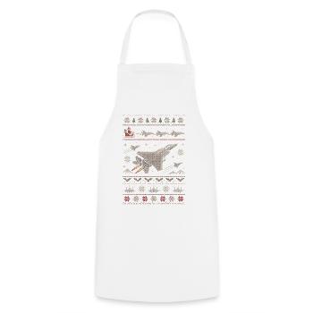 F15 Eagle Weihnachtspullover - Kochschürze - Weiß - Vorne - AI Model Male 185 dark (185cm)