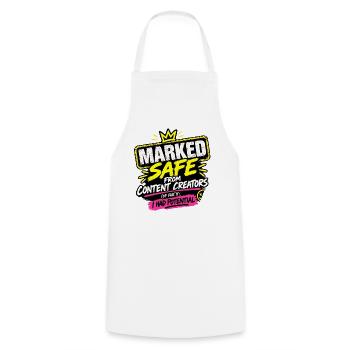Markierte potenzielle Tresorhersteller - Kochschürze - Weiß - Vorne - AI Model Male 185 dark (185cm)