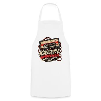 Kassette - Kochschürze - Weiß - Vorne - AI Model Male 185 dark (185cm)