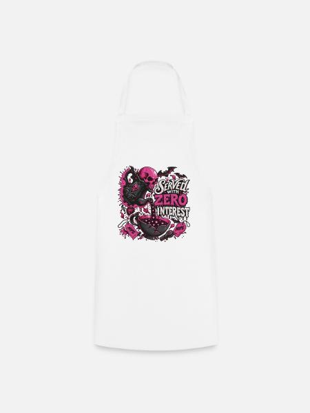 Kaffee Totenkopf Pink Gothic - Kochschürze - Weiß