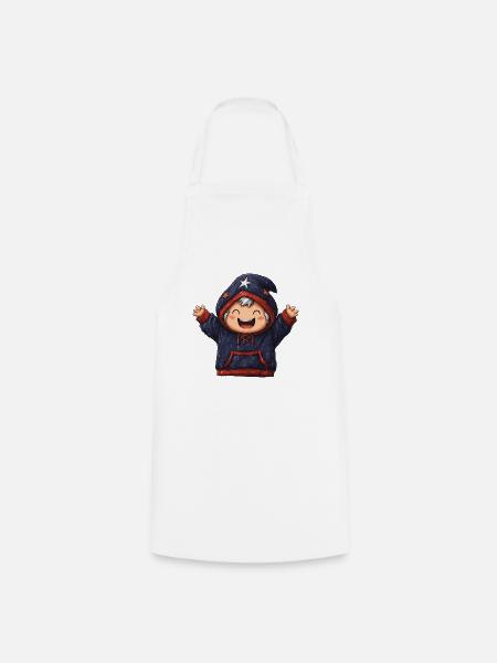 Fröhlicher Sternen Hoodie für Kinder - Kochschürze - Weiß