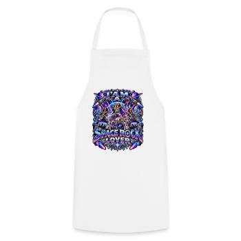 Space Rock Lover – Psychedelic Cosmic Rock Music  - Kochschürze - Weiß - Vorne - AI Model Male 185 dark (185cm)