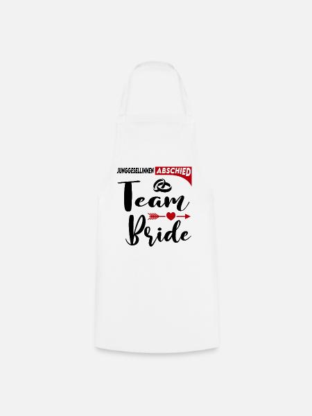 Junggesellinnenabschied Team Bride Hochzeit Ringe - Kochschürze - Weiß