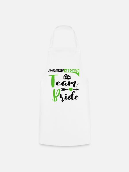Junggesellenabschied Team Bride Hochzeit Ringe - Kochschürze - Weiß