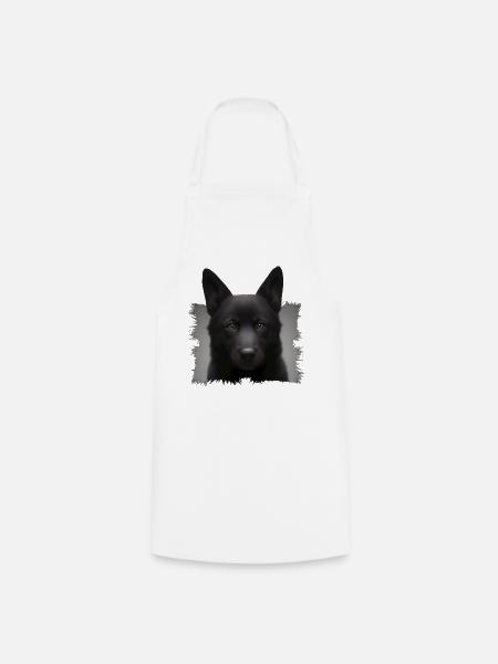 schwarzer schäferhund - Kochschürze - Weiß