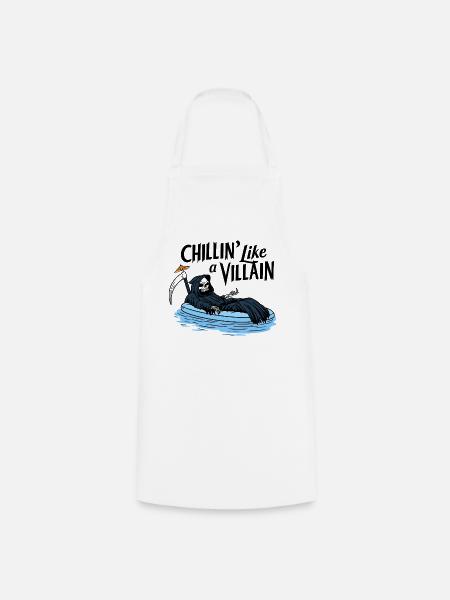 Chillig wie ein Villain - Kochschürze - Weiß