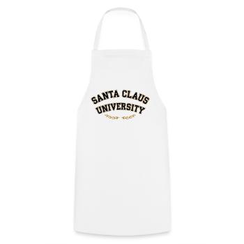 Santa Claus Universität Emblem - Kochschürze - Weiß - Vorne - AI Model Male 185 dark (185cm)