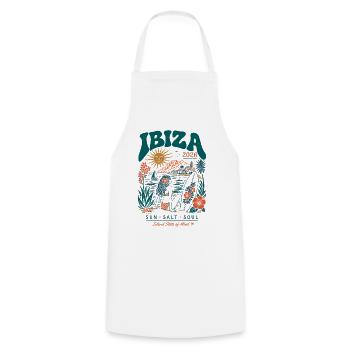 Ibiza 2026 Sun Salt Soul - Kochschürze - Weiß - Vorne - AI Model Male 185 dark (185cm)