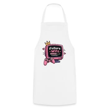Future Wife – Loading...- Lustiges Verlobungsshirt - Kochschürze - Weiß - Vorne - AI Model Male 185 dark (185cm)