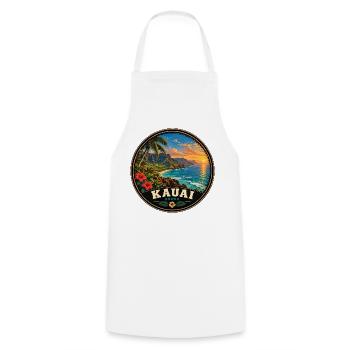 Kauai Hawaii Insel Urlaub Sunset Vintage - Kochschürze - Weiß - Vorne - AI Model Male 185 dark (185cm)