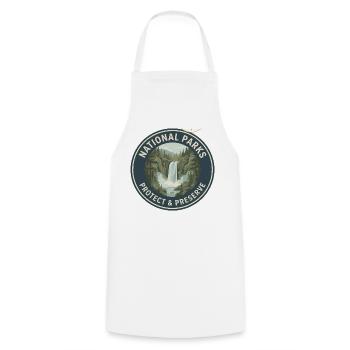 Nationalparks Schutz Logo - Kochschürze - Weiß - Vorne - AI Model Male 185 dark (185cm)