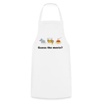 Chef Mouse mit Spaghetti - Kochschürze - Weiß - Vorne - AI Model Male 185 dark (185cm)